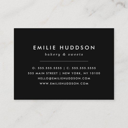 Kerzenständer, Süßigkeiten, Kuchenladen, Konditore Visitenkarte (Rückseite)