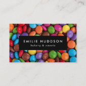 Kerzenständer, Süßigkeiten, Kuchenladen, Konditore Visitenkarte (Vorderseite)