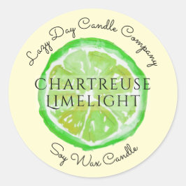 Kerzenunternehmen Citrus-Lime-Verpackungsaufkleber Runder Aufkleber