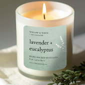 Kerzenverpackung Seite Grün botanisch Quadratischer Aufkleber