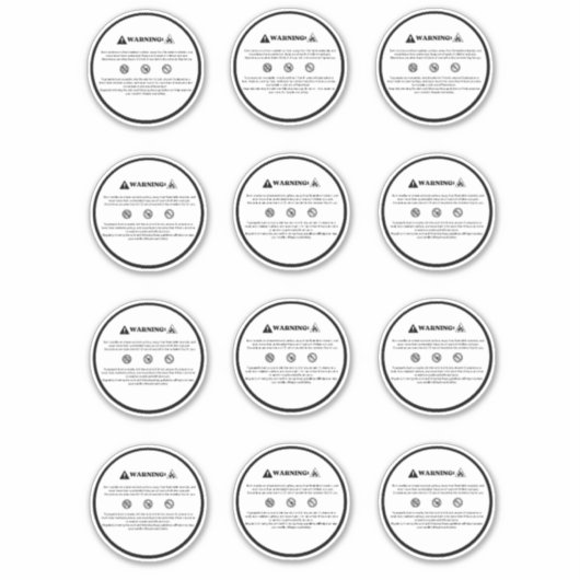 Kerzenwarnzeichen generisch aufkleber (Vorderseite)