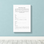 Keshe-Weltfriedenspakt über Leinwand (Insitu (Holzboden))