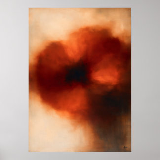 Keshi-Mohn Atmosphärische Florale Abstraktion Poster