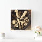 Kessel der Knochen Quadratische Wanduhr (Zuhause)