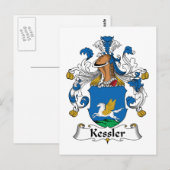 Kessler Familienwappen Postkarte (Vorne/Hinten)