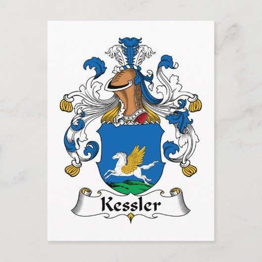 Kessler Familienwappen Postkarte (Vorderseite)