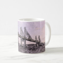 Kessock Bridge Schottland Künstlerische Aquarellma Kaffeetasse