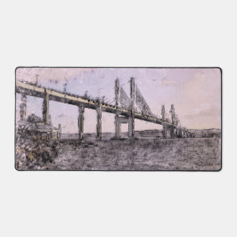 Kessock Bridge Schottland Künstlerische Aquarellma Schreibtischunterlage