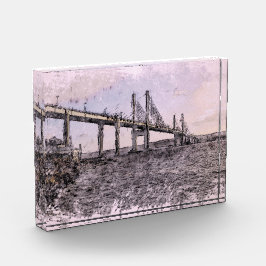 Kessock Bridge Scotland Artistic Watercolour Fotoblock