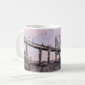 Kessock Bridge Scotland Artistic Watercolour Kaffeetasse (Vorderseite Links)