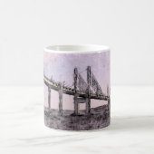 Kessock Bridge Scotland Artistic Watercolour Kaffeetasse (Mittel)