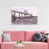Kessock Bridge Scotland Artistic Watercolour Leinwanddruck (Insitu (Wohnzimmer))