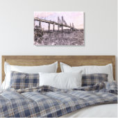 Kessock Bridge Scotland Artistic Watercolour Leinwanddruck (Insitu (Schlafzimmer))