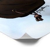 Kestrel auf Glove Illustration Poster (Ecke)