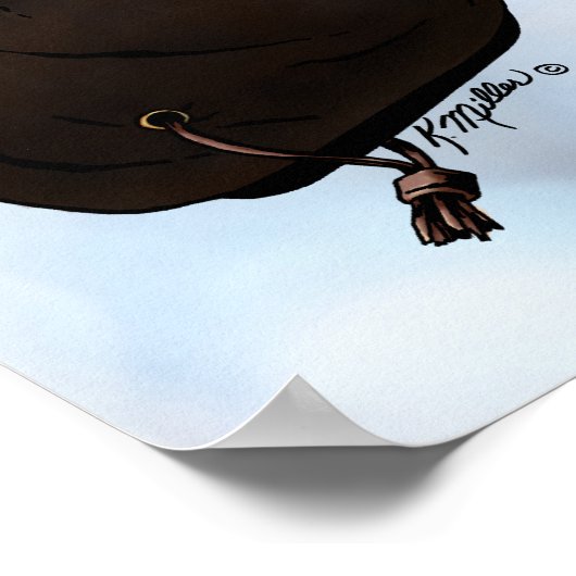 Kestrel auf Glove Illustration Poster (Ecke)