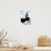 Kestrel auf Glove Illustration Poster (Küche)