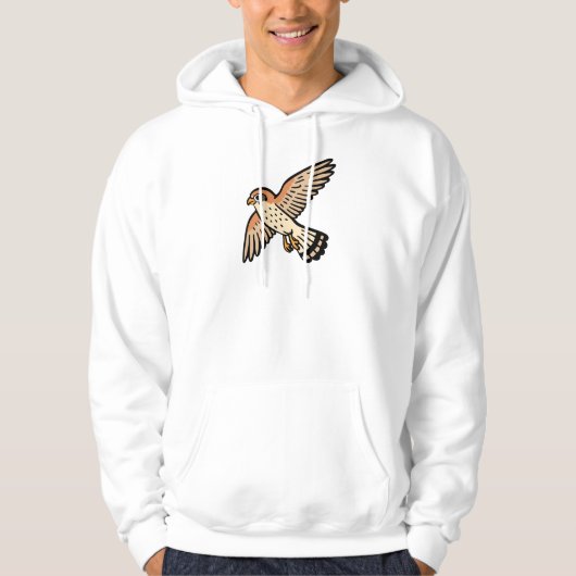Kestrel Bird Hovering Hoodie (Vorderseite)