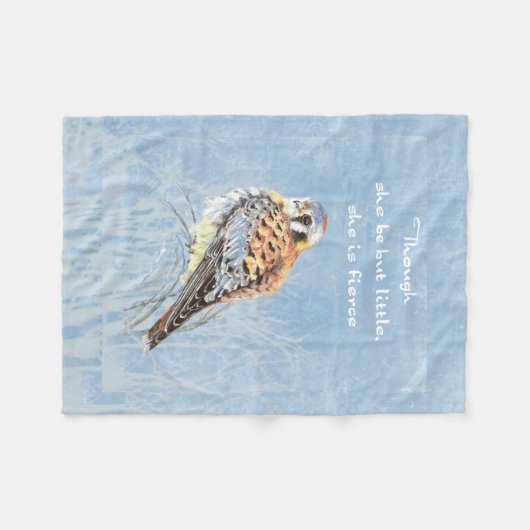 Kestrel Bird mit Inspiration Fleecedecke (Vorderseite (Horizontal))