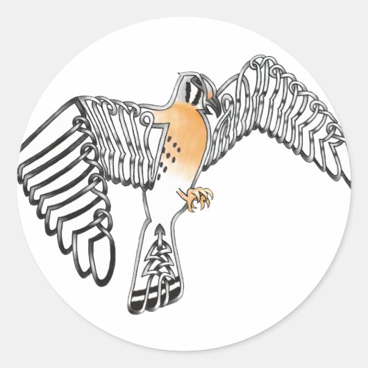 Kestrel Runder Aufkleber (Vorderseite)