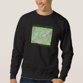Kesugi Ridge Hiking Map Denali State Park Alaska S Sweatshirt (Vorderseite)