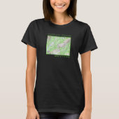 Kesugi Ridge Hiking Map Denali State Park Alaska S T-Shirt (Vorderseite)