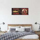 Ketchican, Alaska - Fang-A-Can-Lachs-Label Leinwanddruck (Insitu (Schlafzimmer))