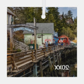 Ketchikan, Alaska, Creek Street, Ornament Aus Glas (Rückseite)