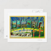 Ketchikan, Alaska - Große Buchstabenszenen Postkarte (Vorne/Hinten)