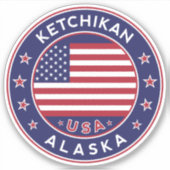 Ketchikan Alaska, Ketchikan Aufkleber (Vorderseite)
