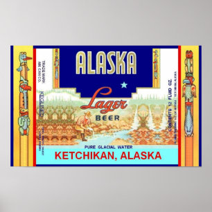 KETCHIKAN ALASKA LAGER BIER KANN POSTER DESIGN