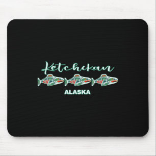 Ketchikan Alaska Native Art Lachsfischerei Hauptst Mousepad