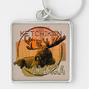 Ketchikan Alaska-Orangensaft Schlüsselanhänger