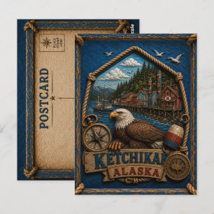 Ketchikan Alaska Postkarte Vintage Reise