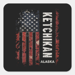 Ketchikan Alaska Quadratischer Aufkleber