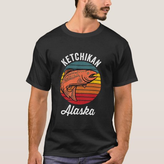 Ketchikan Alaska Salmon Fishing T-Shirt (Vorderseite)