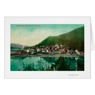 Ketchikan, Alaska-Stadtansicht - erste Stadt