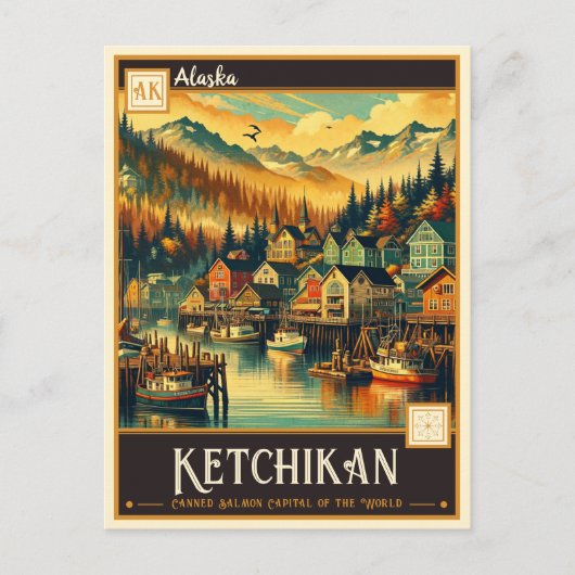 Ketchikan, Alaska | VINTAG Postkarte (Vorderseite)