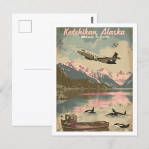 Ketchikan Alaska Vintage berühmter Reiseort Postkarte