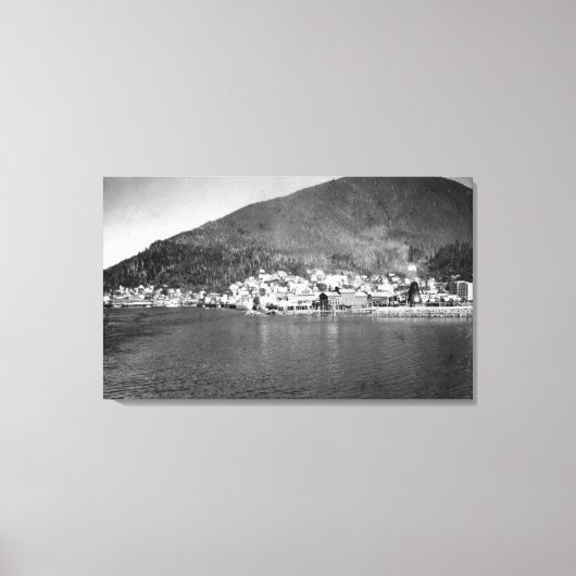 Ketchikan, Alaska von Ankunftsschiff Fotografie Leinwanddruck (Vorderseite)