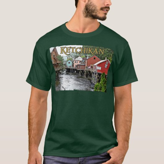 Ketchikan grundlegender dunkler T - Shirt (Vorderseite)