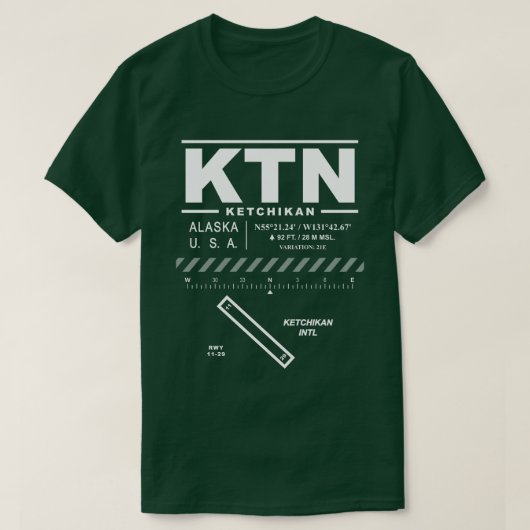 Ketchikan International Airport KTN T - Shirt (Design vorne)
