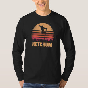 Ketchum Idaho Skier Vintage Id Skifahren 80er Retr T-Shirt