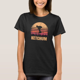 Ketchum Idaho Skifahrer Vintage Id Skifahren 80er T-Shirt