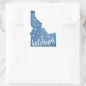 Ketchum Idaho Wood Grain Quadratischer Aufkleber (Tasche)