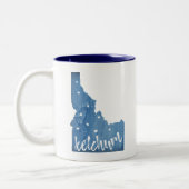Ketchum Idaho Wood Grain Zweifarbige Tasse (Links)