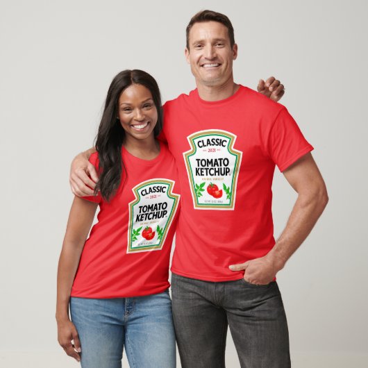 Ketchup Costume Matching Couples Groups Halloween T-Shirt (Unisex)