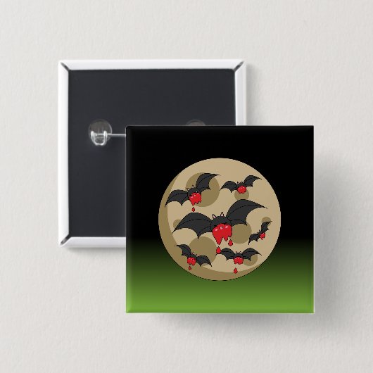 Ketchup Eater Vampire Bats Button (Vorne & Hinten)