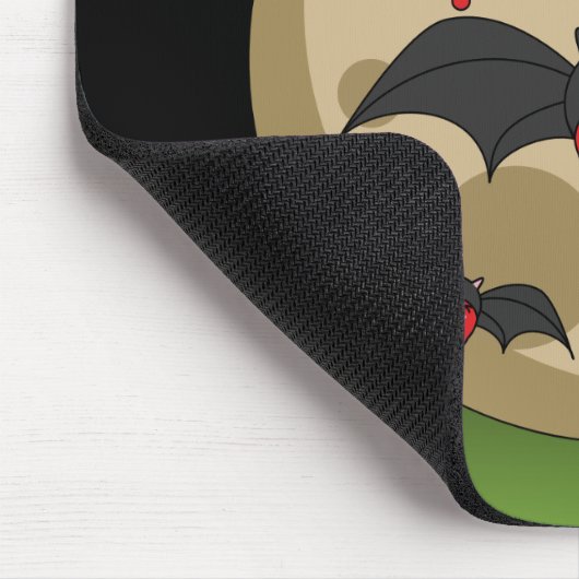Ketchup Eater Vampire Bats Mousepad (Ecke)