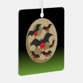 Ketchup Eater Vampire Bats Ornament Aus Metall (Vorderseite Rechts)