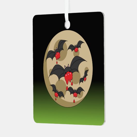 Ketchup Eater Vampire Bats Ornament Aus Metall (Vorderseite links)